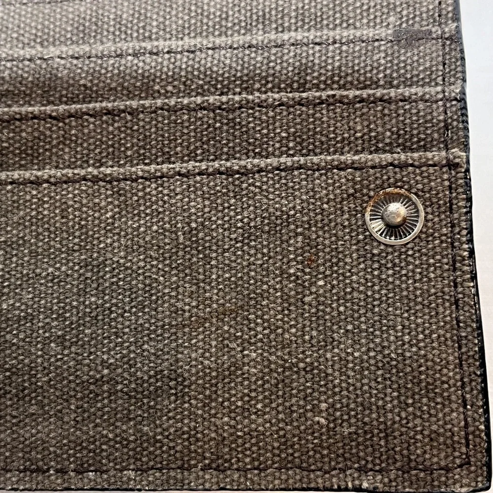 VTG Silver Jeans Bikers Tri-fold Wallet w/chain  RARE